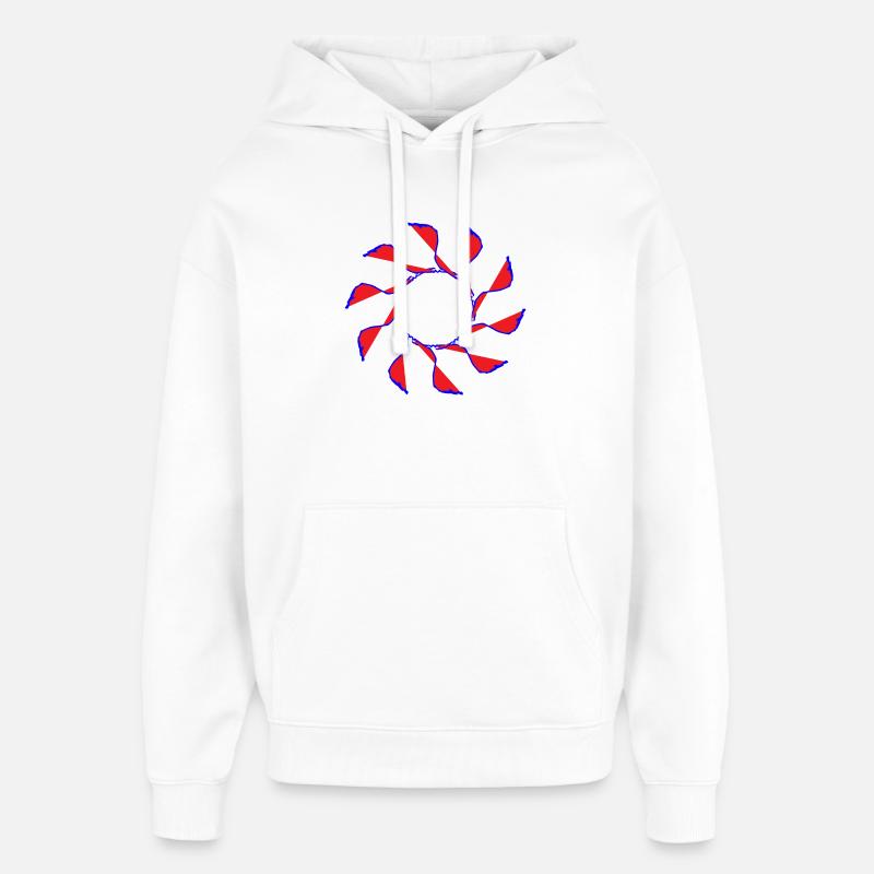 Pinwheel, Flower, Random Pattern Gyroscopic - Sweat à capuche unisexe Stanley/Stella Oversized - blanc