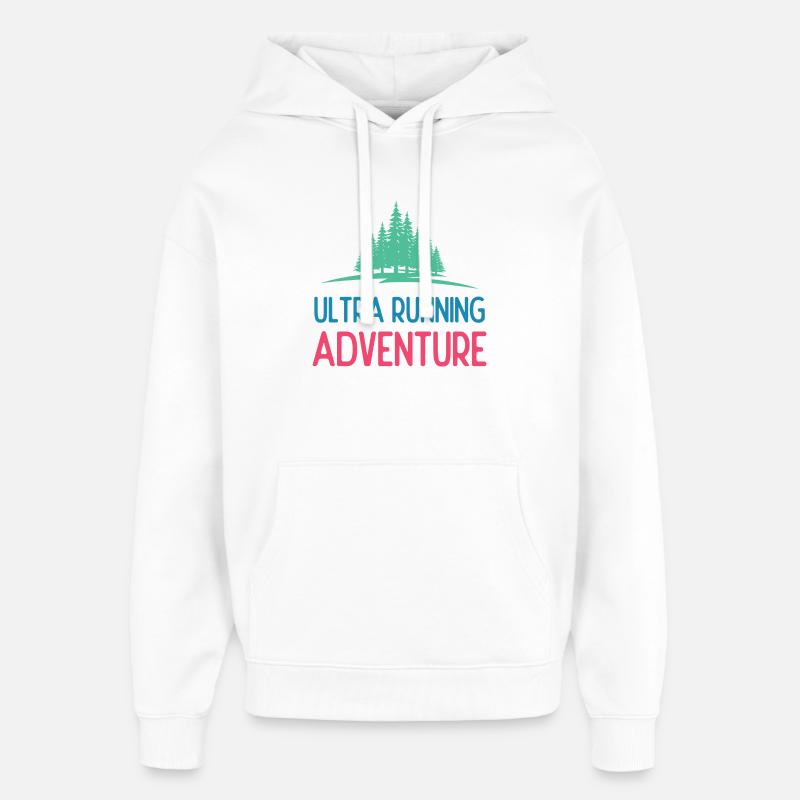 Ultra Running Advrenture - Sweat à capuche unisexe Stanley/Stella Oversized - blanc