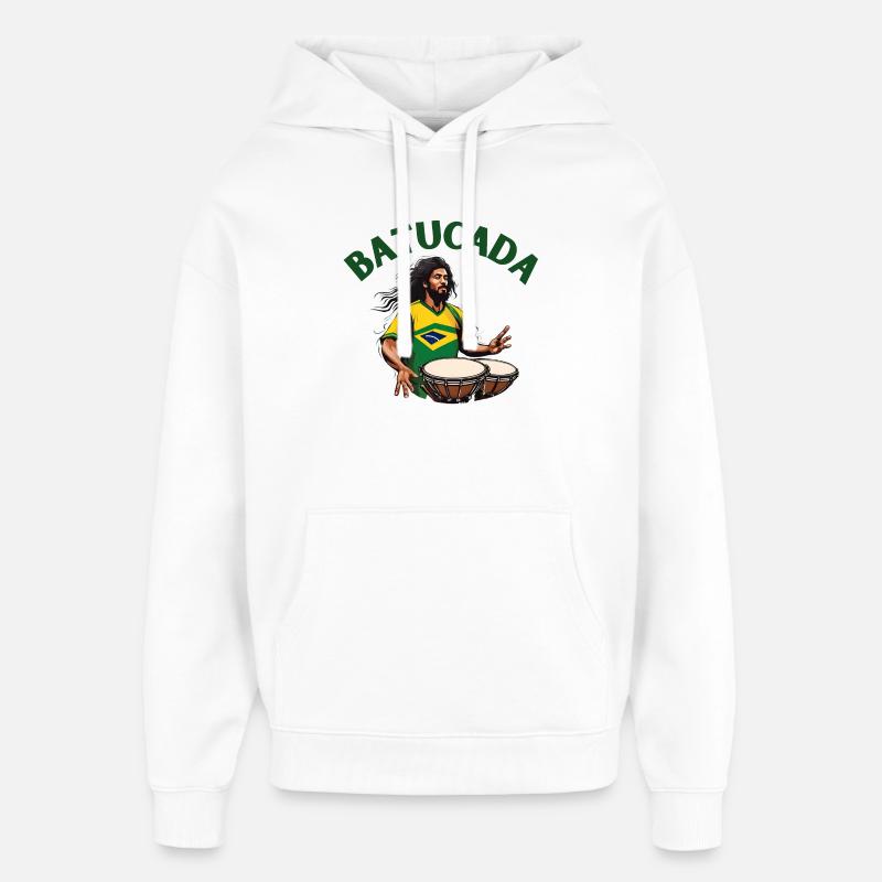 Batucada, batucada player, percussion - Oversized Unisex Hoodie by Stanley/Stella - white