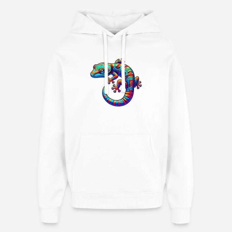 Gecko - Oversized Unisex Hoodie von Stanley/Stella - Weiß