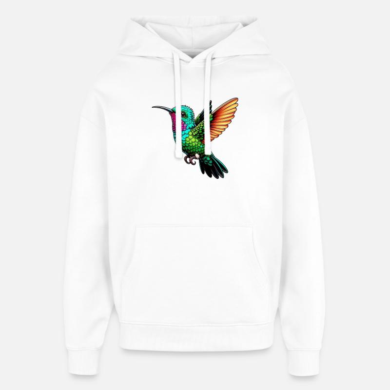 Colibri - Sweat à capuche unisexe Stanley/Stella Oversized - blanc