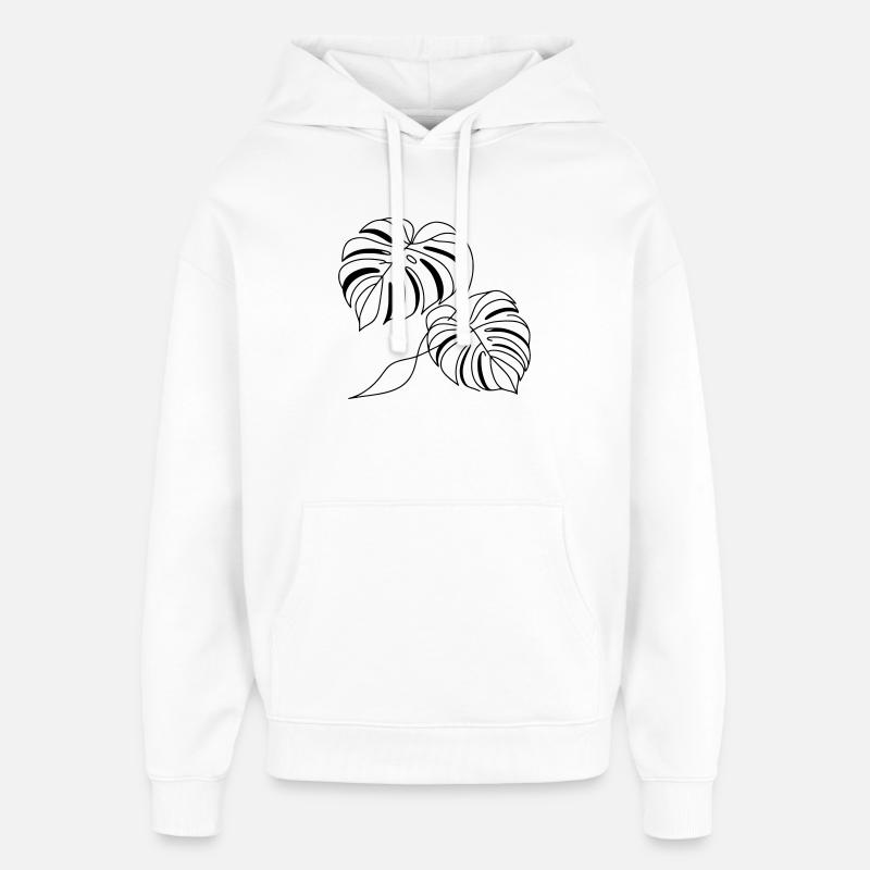 Monstera - Sweat à capuche unisexe Stanley/Stella Oversized - blanc