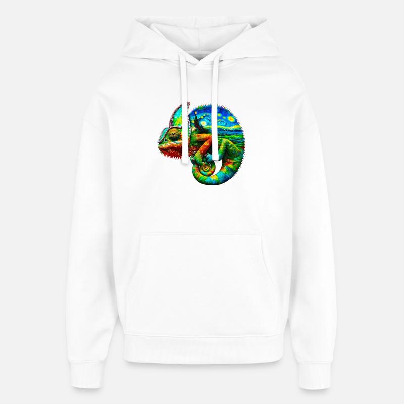 Van Gogh Caméléon - Sweat à capuche unisexe Stanley/Stella Oversized - blanc