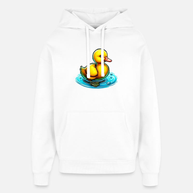 Duckling Duck Duck Duck - Oversized Unisex Hoodie by Stanley/Stella - white