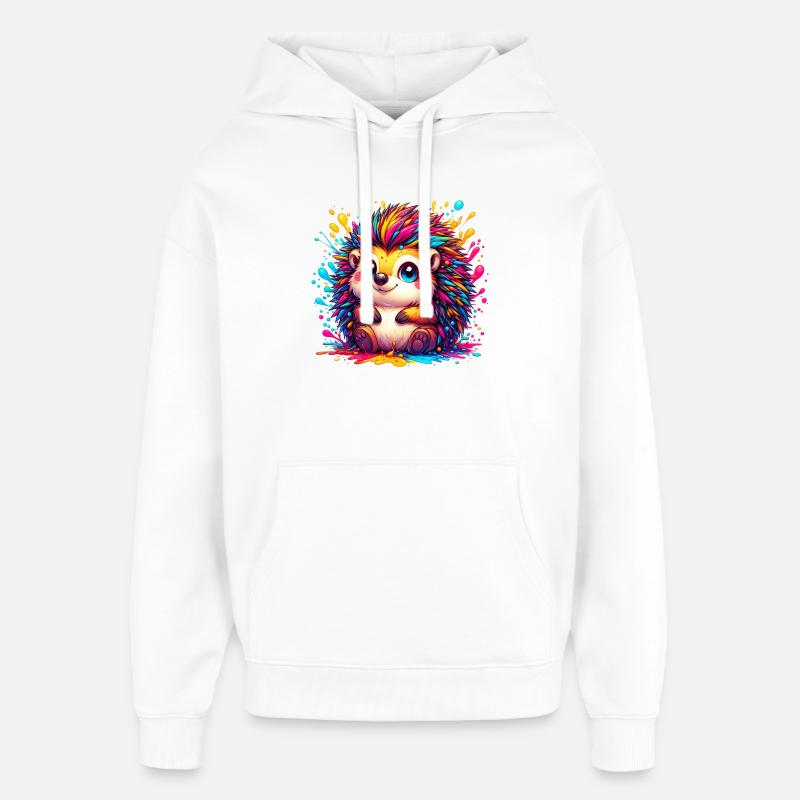 Igel - Oversized Unisex Hoodie von Stanley/Stella - Weiß