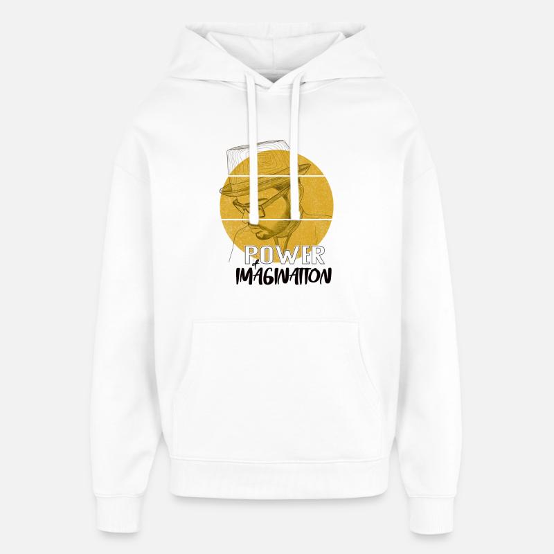 Power Imagination – Creative Statement Design - Oversized Unisex Hoodie by Stanley/Stella - white