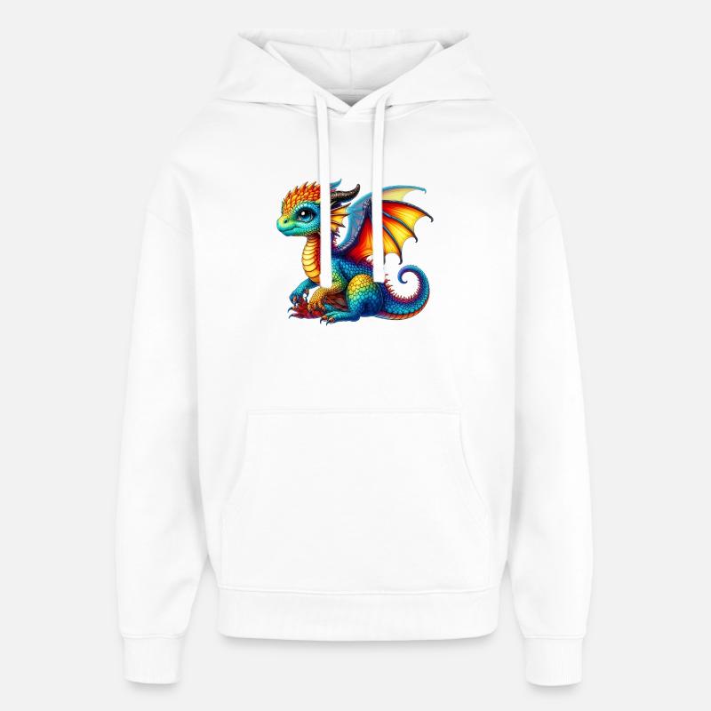 Dragon - Sweat à capuche unisexe Stanley/Stella Oversized - blanc