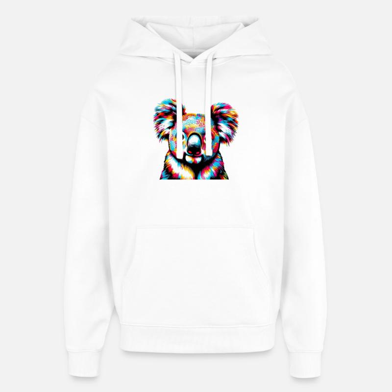 Koala - Sweat à capuche unisexe Stanley/Stella Oversized - blanc