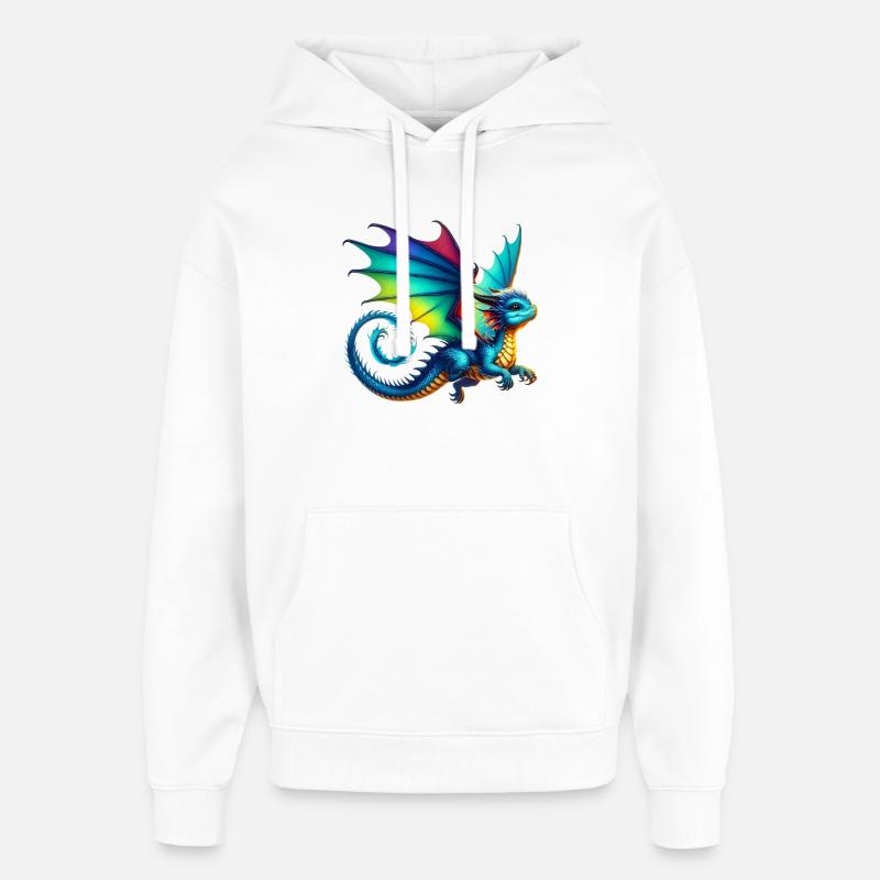 Drache - Oversized Unisex Hoodie von Stanley/Stella - Weiß