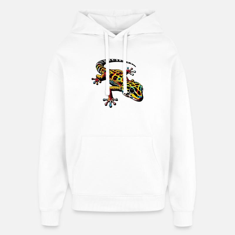 Gecko - Sweat à capuche unisexe Stanley/Stella Oversized - blanc