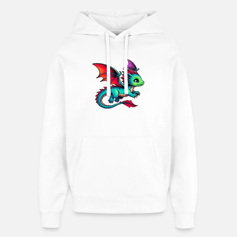 Dragon - Sweat à capuche unisexe Stanley/Stella Oversized - blanc