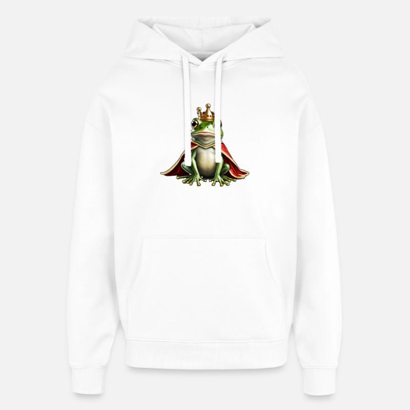 Le Roi Grenouille - Sweat à capuche unisexe Stanley/Stella Oversized - blanc