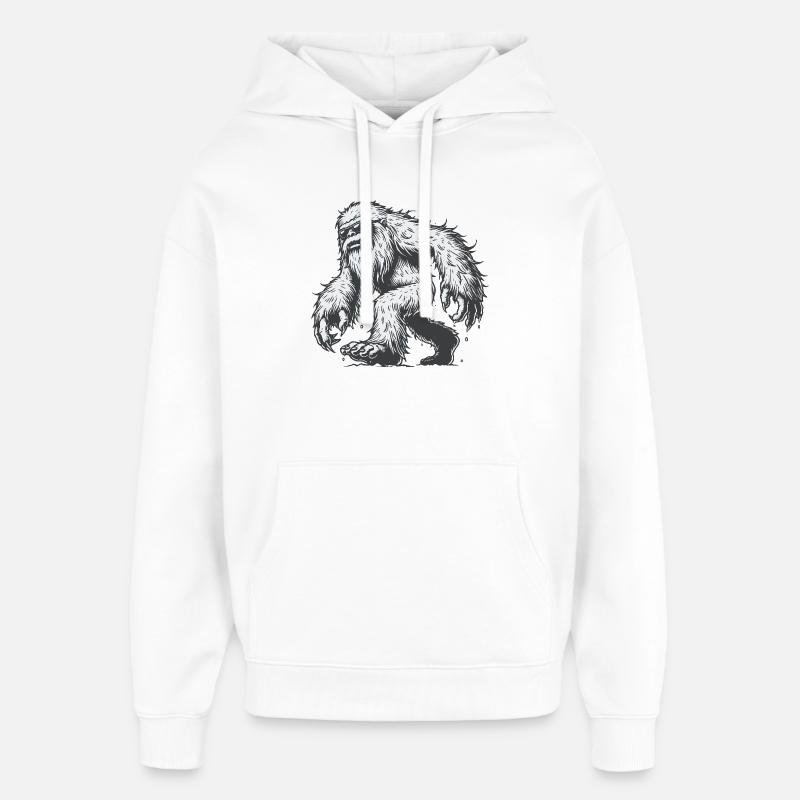 Yeti - Oversized Unisex Hoodie by Stanley/Stella - white