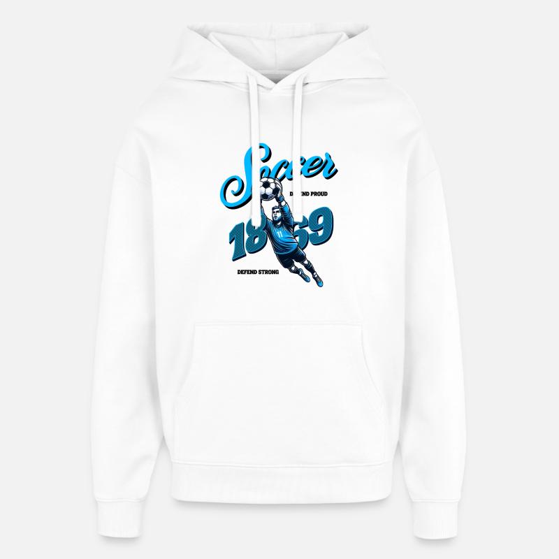 Gardien de but 1989 Soccer Nostalgia - Sweat à capuche unisexe Stanley/Stella Oversized - blanc