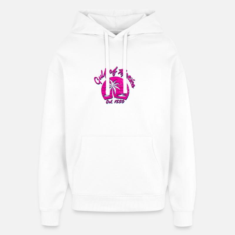 Tropical spring feeling with palm trees - Oversized Unisex Hoodie by Stanley/Stella - white