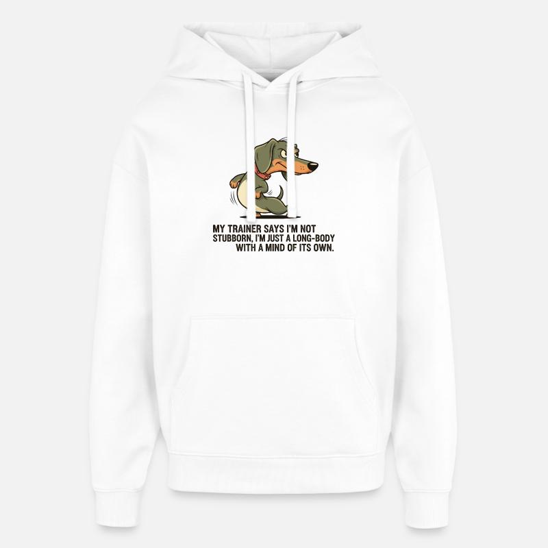 Langkörper mit eigenem Kopf - Oversized Unisex Hoodie von Stanley/Stella - Weiß