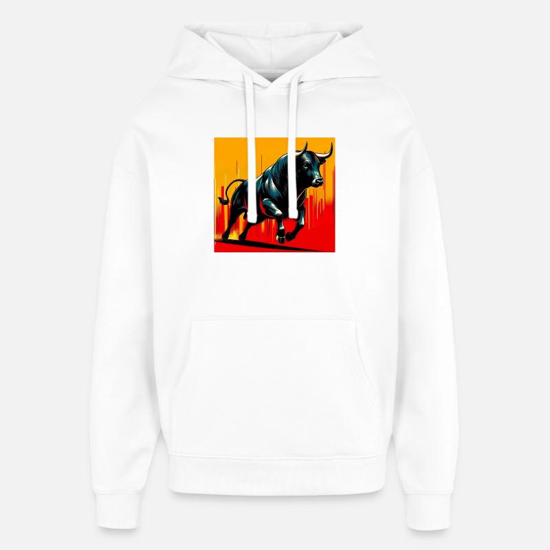 taureau - Sweat à capuche unisexe Stanley/Stella Oversized - blanc