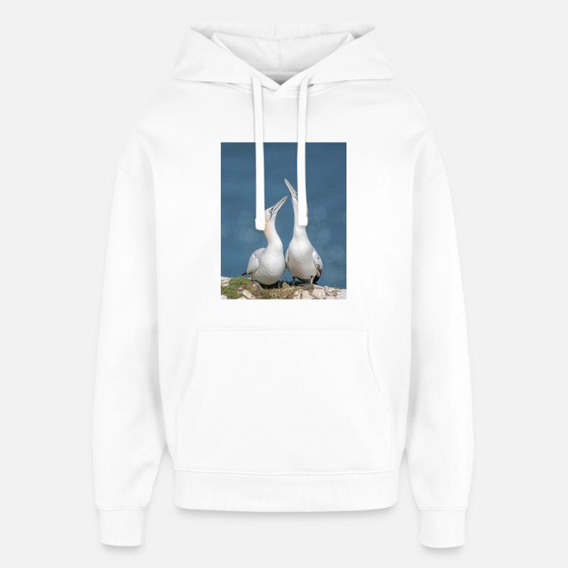 Mettre le « V » dans l’amour Imprimer - Sweat à capuche unisexe Stanley/Stella Oversized - blanc