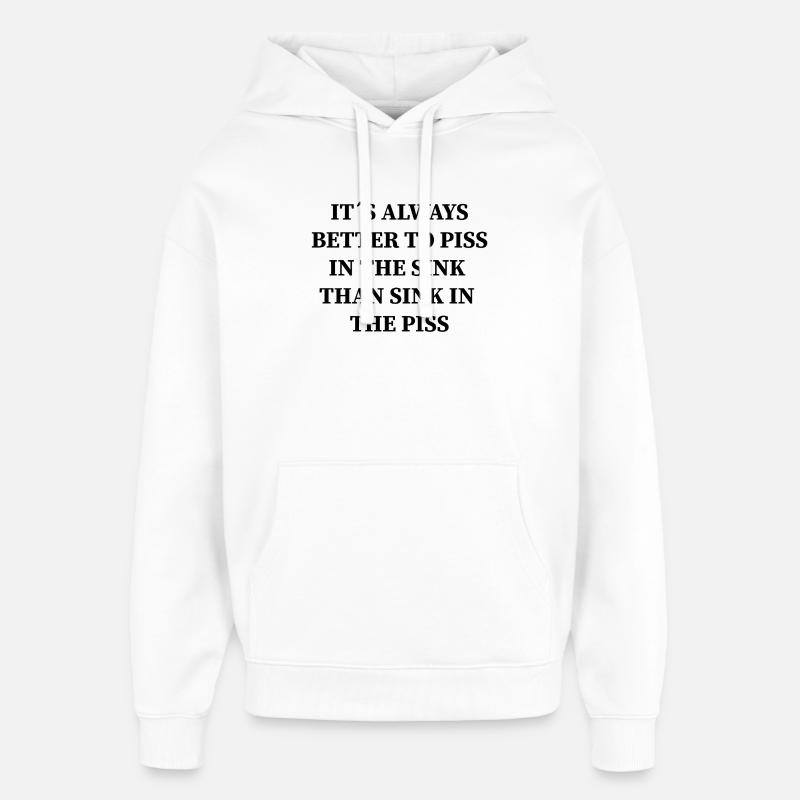 Chemise Mème - Sweat à capuche unisexe Stanley/Stella Oversized - blanc