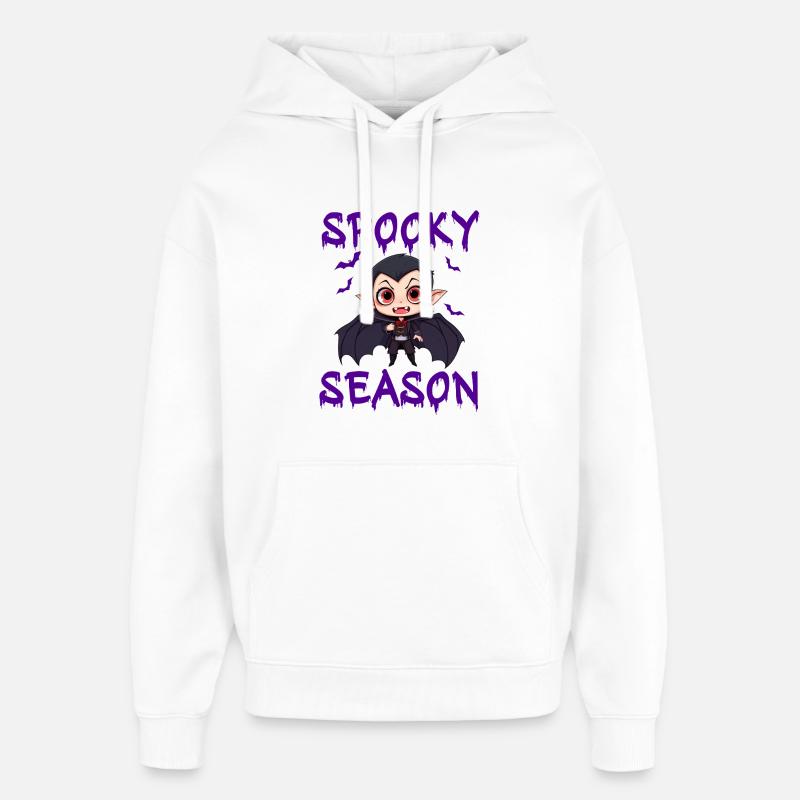 Vampire Halloween Dracula Chauve-souris - Sweat à capuche unisexe Stanley/Stella Oversized - blanc