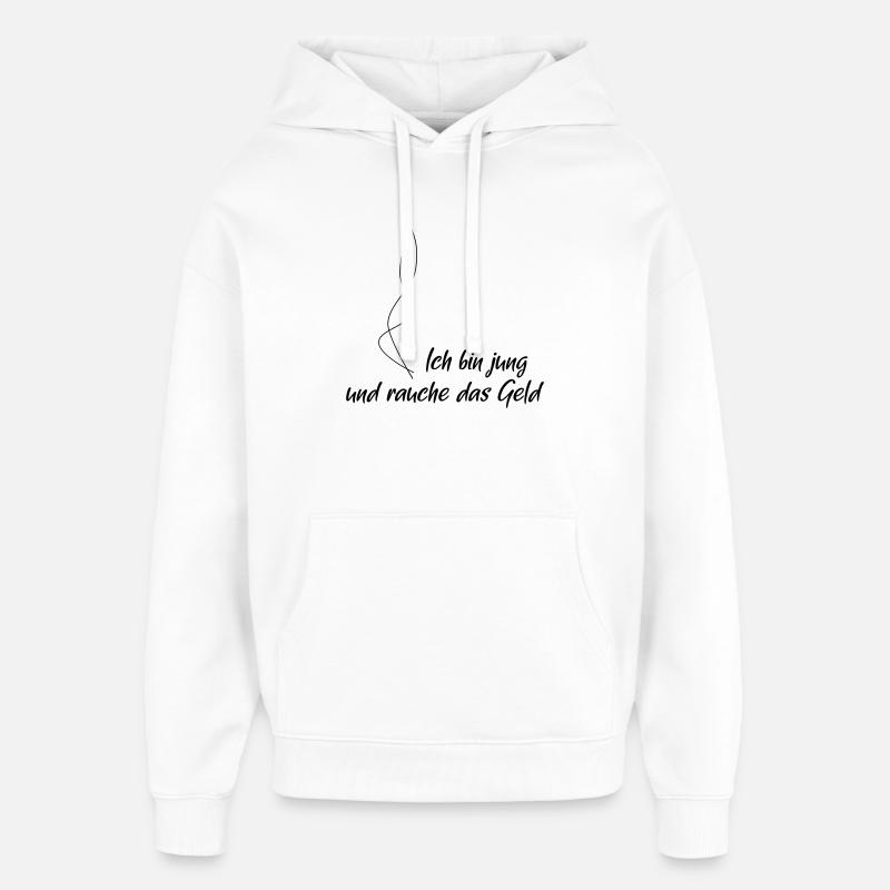 Je suis jeune - Sweat à capuche unisexe Stanley/Stella Oversized - blanc