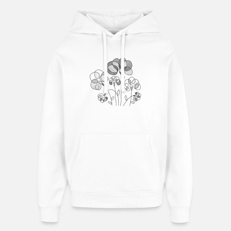 Fleur - Sweat à capuche unisexe Stanley/Stella Oversized - blanc