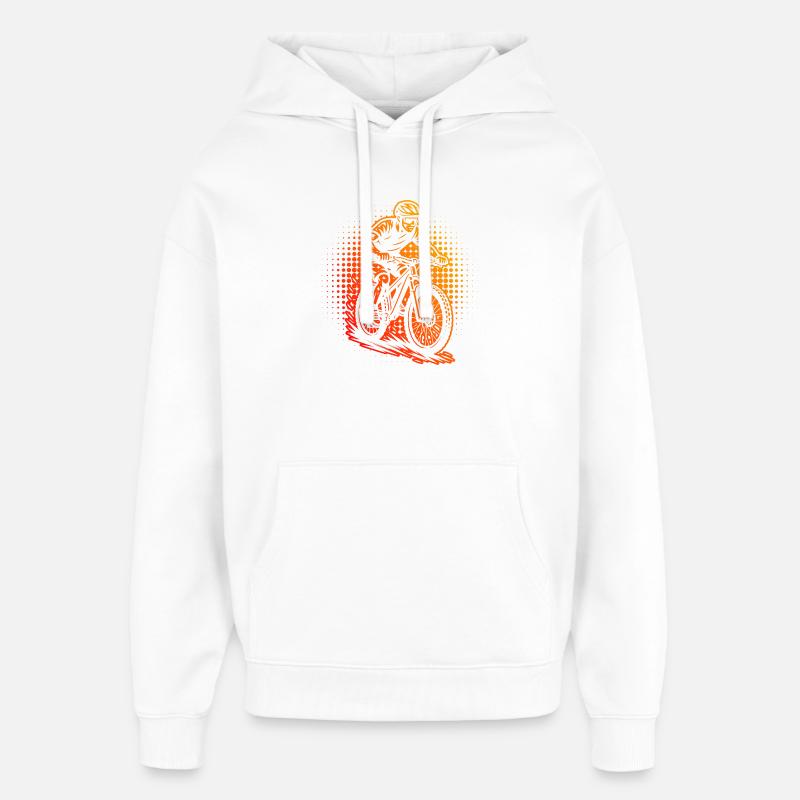Un incontournable pour le vrai VTT - Sweat à capuche unisexe Stanley/Stella Oversized - blanc