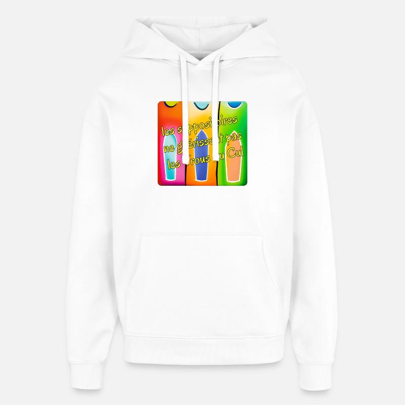 Suppo.FR - Sweat à capuche unisexe Stanley/Stella Oversized - blanc