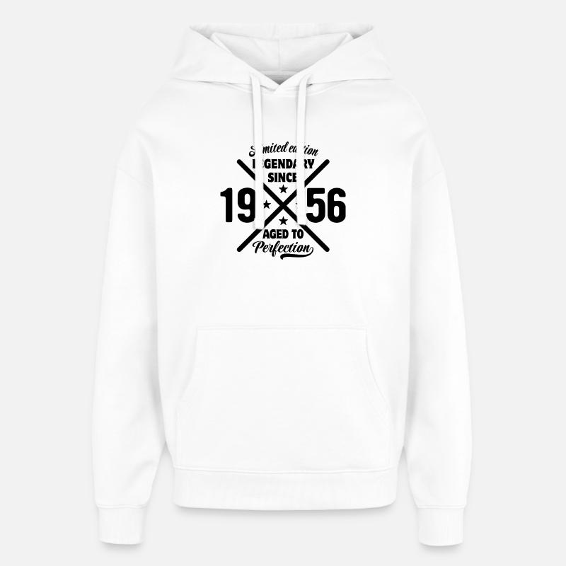 Édition limitée 1956 | Cadeau d’anniversaire - Sweat à capuche unisexe Stanley/Stella Oversized - blanc