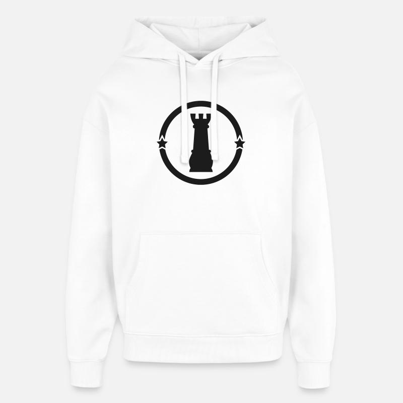 Tour de Défense Rock Chess Circle - Sweat à capuche unisexe Stanley/Stella Oversized - blanc