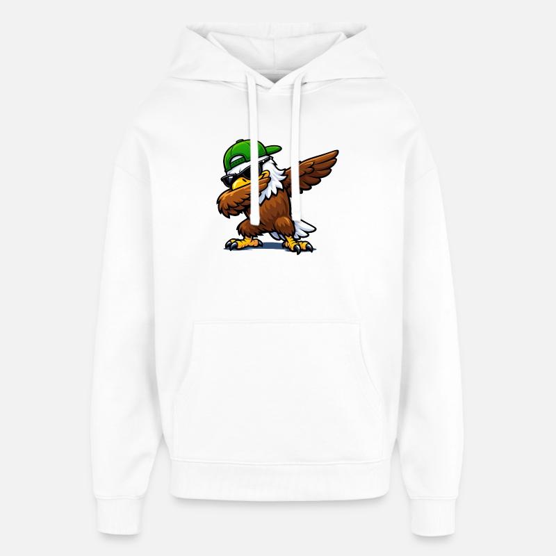 Aigle à l’eau à dabber - Sweat à capuche unisexe Stanley/Stella Oversized - blanc