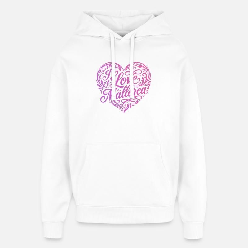 Ich Liebe Mallorca - Oversized Unisex Hoodie von Stanley/Stella - Weiß