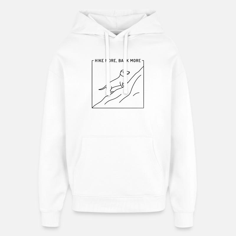 Marchez plus Aboiez plus - Sweat à capuche unisexe Stanley/Stella Oversized - blanc