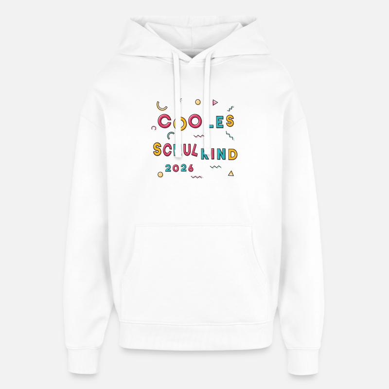 Écolier Cool 2026 - Sweat à capuche unisexe Stanley/Stella Oversized - blanc
