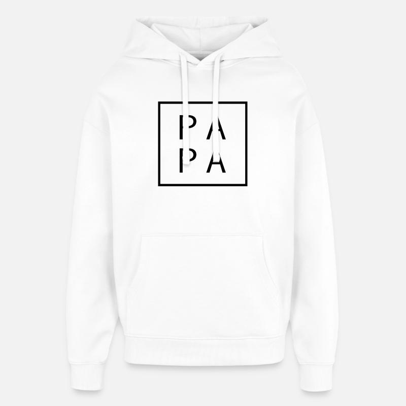 Papa depuis 2026 Design Papa Moderne - Sweat à capuche unisexe Stanley/Stella Oversized - blanc