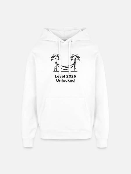 Level 2026 Unlocked Hammock - Oversized Unisex Hoodie by Stanley/Stella - white