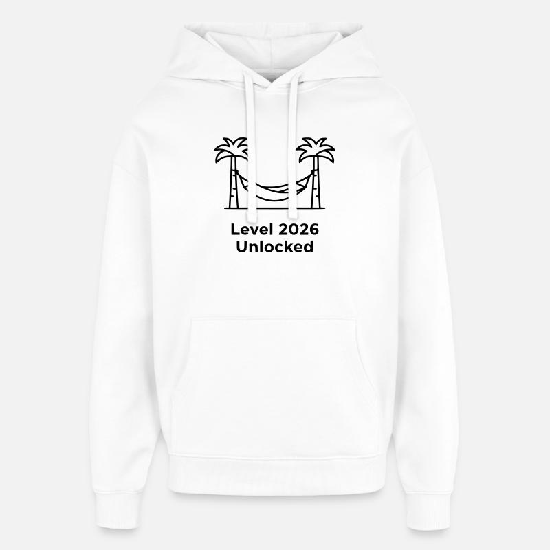 Hamac débloqué niveau 2026 - Sweat à capuche unisexe Stanley/Stella Oversized - blanc