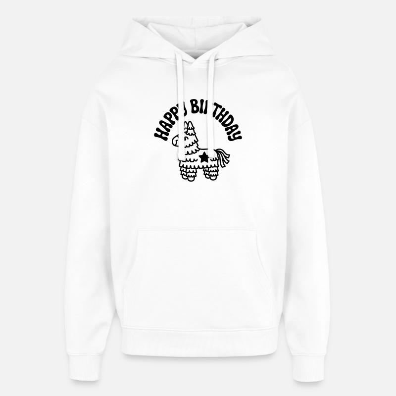 anniversaire - Sweat à capuche unisexe Stanley/Stella Oversized - blanc