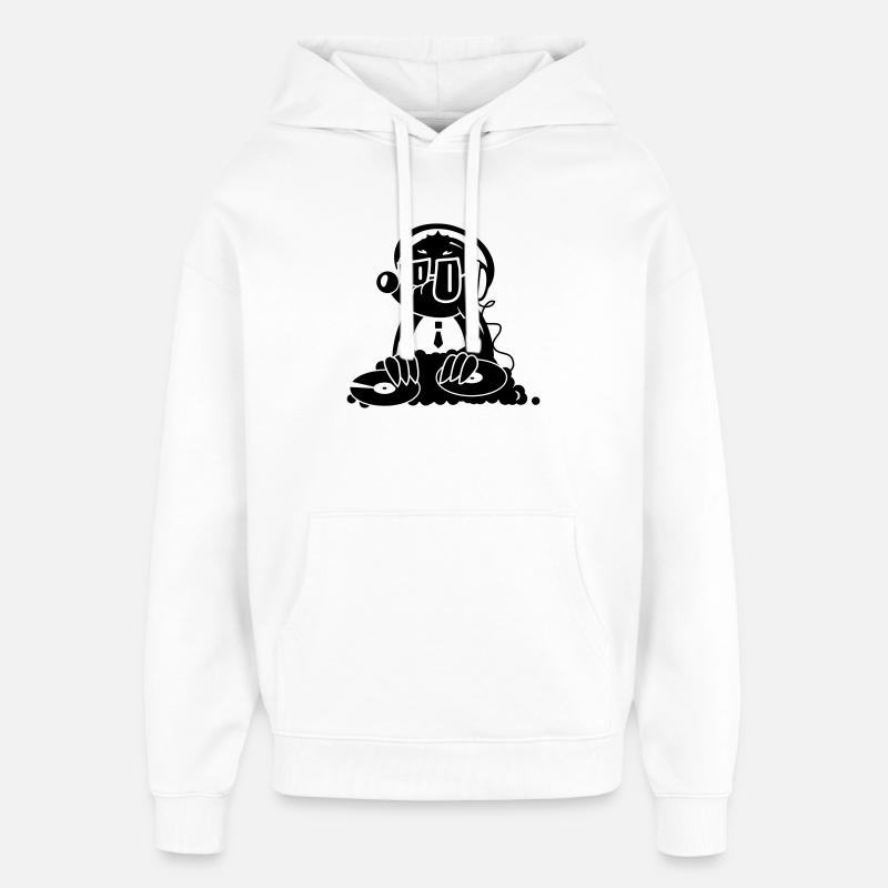 Ein Maulwurf als DJ - Oversized Unisex Hoodie von Stanley/Stella - Weiß