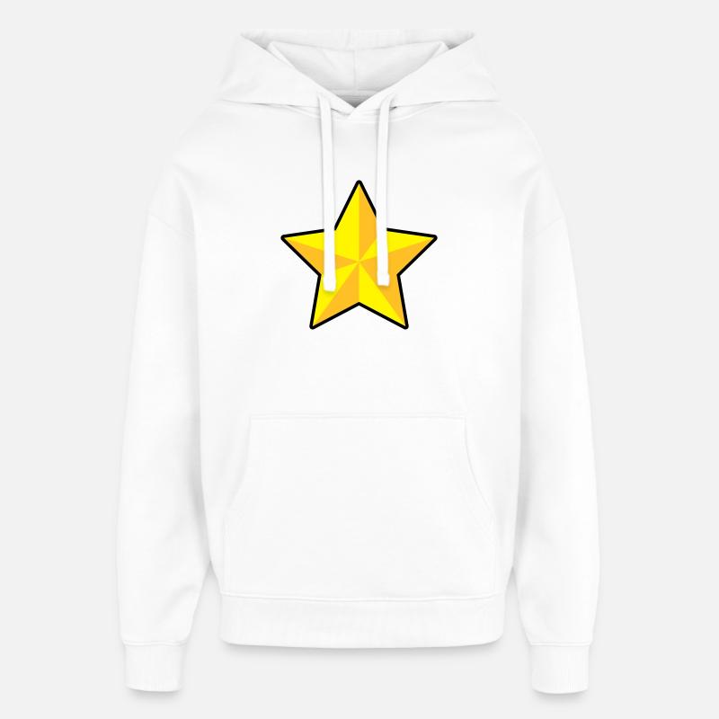 3D Stern | 3D Star | Dimension - Oversized Unisex Hoodie by Stanley/Stella - white