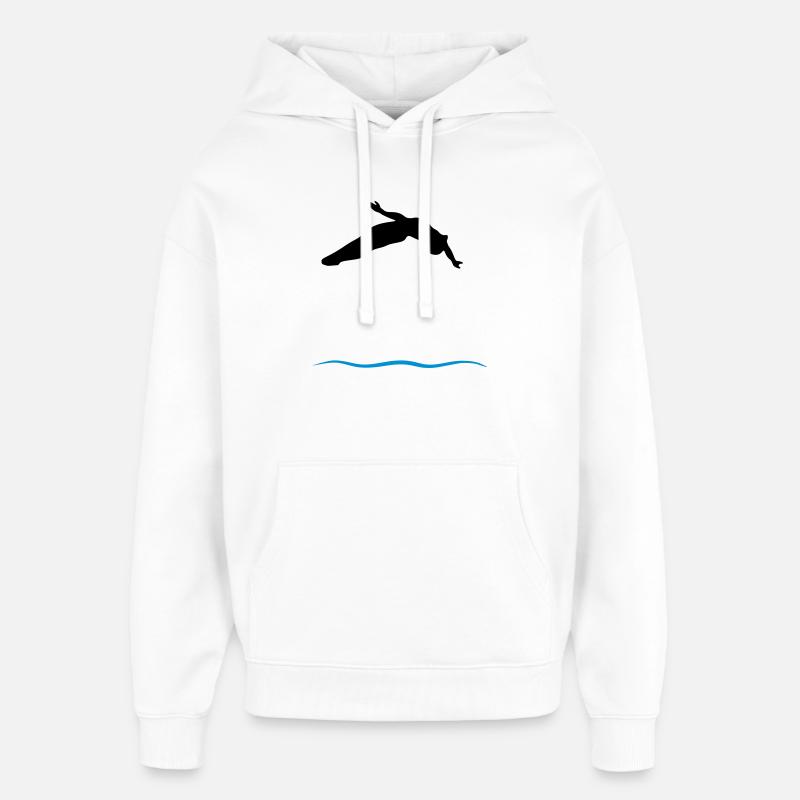 Les sauteurs de la tour - Sweat à capuche unisexe Stanley/Stella Oversized - blanc