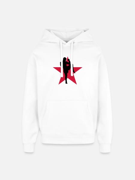 Kickboxing / Kick-Boxeur / Kick Boxing / - Sweat à capuche unisexe Stanley/Stella Oversized - blanc