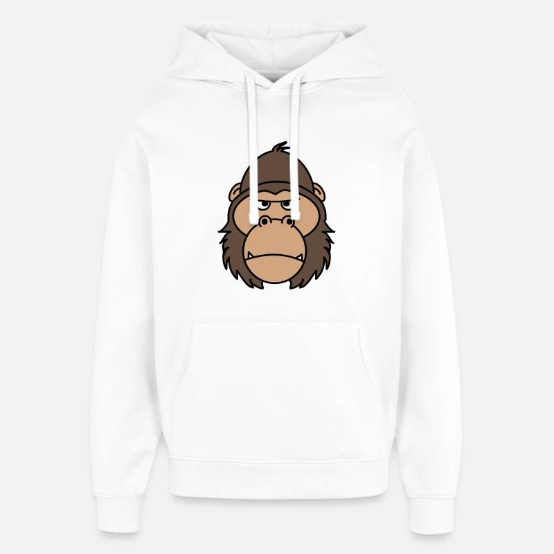 gorille - Sweat à capuche unisexe Stanley/Stella Oversized - blanc