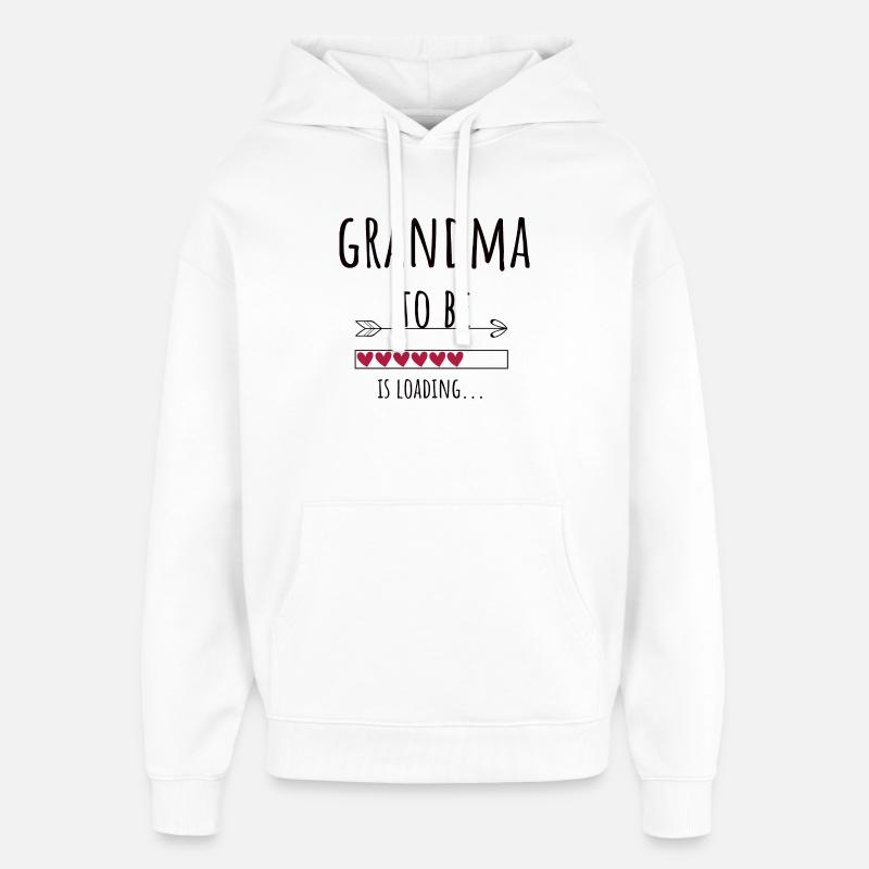 Grand-mère Grand-mère Annonce Cadeau enceinte - Sweat à capuche unisexe Stanley/Stella Oversized - blanc