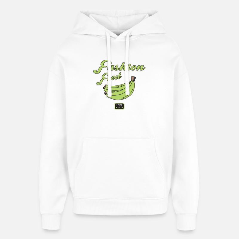 Mode Essen Bananen - Oversized Unisex Hoodie von Stanley/Stella - Weiß