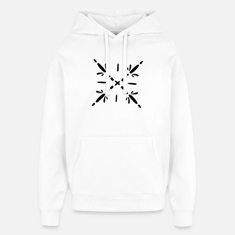 Mandala flocon de neige - Sweat à capuche unisexe Stanley/Stella Oversized - blanc