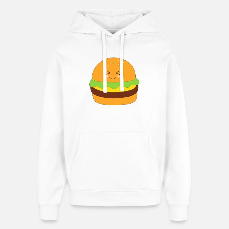 Burgers, restauration rapide, manger, cuisiner - Sweat à capuche unisexe Stanley/Stella Oversized - blanc