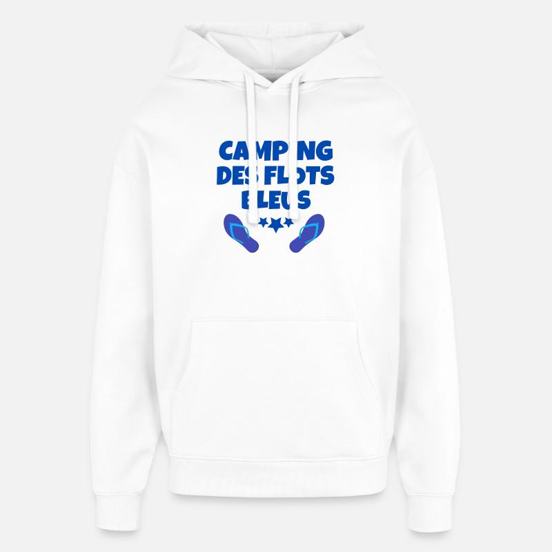 camping, fan de camping - Sweat à capuche unisexe Stanley/Stella Oversized - blanc