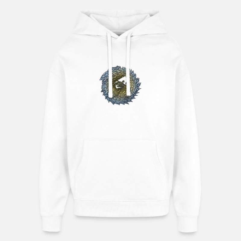 Armadillo Lizzard - Sweat à capuche unisexe Stanley/Stella Oversized - blanc