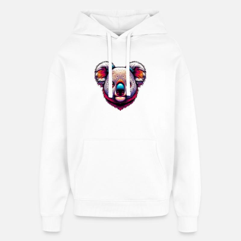 Koala - Sweat à capuche unisexe Stanley/Stella Oversized - blanc